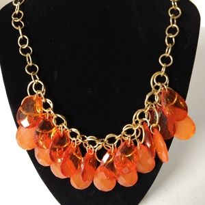 Orange and gold necklace